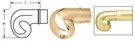 Crl HR15EPB Polished Brass End Scroll For 1-1/2" Tubing. Fixed Price $30.04.