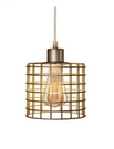 Cory Martin Fangio Lighting's 7.5" Antique Silver Metal Cage Pendant Lamp. Fixed Price $34.00.