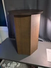 Antique Cardboard Table Sears Simulated Wood Plastic Top. Fixed Price $29.95.