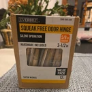 New Everbilt 12 Pack Squeak Free Door Hinges 3-1/2" X 5/8" Radius Satin Nickel. Fixed Price $29.99.