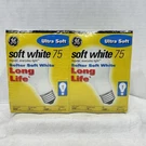 New Nos Pack 8 Ge Extra Soft White 75 Watt Light Bulbs Sealed. Fixed Price $49.99.