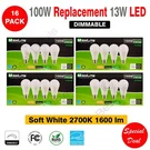 16-MAXLITE 100W Replacement 13W Light Bulb Led Soft White A19 2700K Dimmable E26. Fixed Price $29.95.