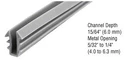 Glazing Vinyl 15/64" Channel Depth 5/32" To 1/4" Metal Opening - 1000' Roll Gray. Fixed Price $239.94.