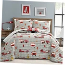 Fire Truck Quilt 4 Piece Set, Queen, Red & Gray And. Fixed Price $117.93.