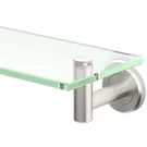 Gatco 4246 Latitude Ii 21" Glass And Metal Bathroom Shelf - Nickel. Fixed Price $60.37.