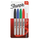 Sharpie Permanent Marker, Fine Bullet Tip, Assorted Colors, 4/SET, 2 Sets/pack. Fixed Price $19.70.