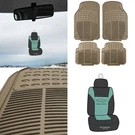 4PC Universal Floor Mats For Auto Car Suv All Weather Beige Set W.free Freshener. Fixed Price $20.87.
