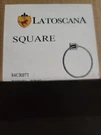 La Toscana Square Towel Ring Chrome 84CR071. Fixed Price $18.00.