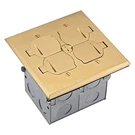 Gang Floor Box Kit Flip Lid Cover, 20A Duplex Tamper & Weather Resistant Rec. Fixed Price $50.00.