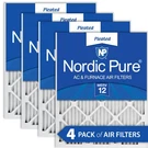 Nordic Pure 14X24X1 (13 3/4X23 3/4) Pleated Merv 12 Air Filters Pack. Fixed Price $51.99.