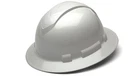 Pyramex Ridgeline Full Brim Hard Hat 4 Point Ratchet Shiny White Graphite Pat.... Fixed Price $39.34.