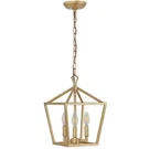Jonathan Ojai 10 In. 3-LIGHT Iron Classic Modern Lantern Brass Gold Pendant 30D. Fixed Price $80.98.