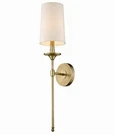 Z-lite 807-1S-RB-WH Emily Light 5.5 Inch Rubbed Brass Wall Sconce. Fixed Price $59.99.