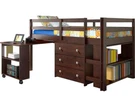 Donco Kids Study & Sleep Twin Cappuccino Low Loft Bed. Fixed Price $430.00.