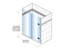 Ridgeline Bottom Rolling Shower Door Kit Round Roller Housing For 1/2" Glass -. Fixed Price $227.18.