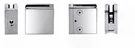 C.r. Laurence Z734PS Crl Polished Stainless Z-series Radius Surface Mount Squar. Fixed Price $55.00.