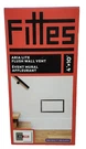 Fittes Aria Lite Flush Wall Vent 4" X 10" White Abs Plastic Made In Canada New. Fixed Price $39.95.