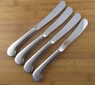 Set Of 4 Oneida Minute Man Colonial Boston Pistol Grip Dinner Knives 9" Vgc. Fixed Price $22.95.