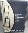 Hampton Bay Shelf Floor Lamp 63IN Black Finish With Fabric Shade JF6435-FL. Fixed Price $49.95.
