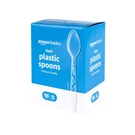 Amazon Basics Disposable Clear Plastic Spoons, Premium Large Pack,. Fixed Price $13.32.