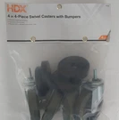 Hdx In. Industrial Casters With Bumper (4-PACK). Fixed Price $20.00.