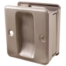 Square Pocket Door Lock, Passage (hall/closet) Latch, Satin Nickel By Stone Harb. Fixed Price $22.73.