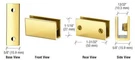 Crl Brass Long Set Screw Clamp For 1/4" To 5/16" Glass No Holes Drill. Fixed Price $14.00.