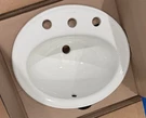 Kohler K-2196-8-0 White Oval Drop-in Bathroom Sink With Overflow Drain. Fixed Price $59.99.