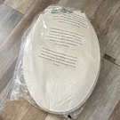 Premier Elongated Plastic Toilet Seat White Bathroom Accessory. Fixed Price $20.00.
