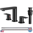 Forious Matte Black Bathroom Faucets 3 Hole 8 Inch Widespread Sink. Fixed Price $79.97.