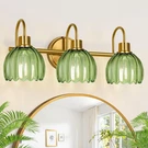 Bathroom Fixtures (3-LIGHT, 20 In), Brushed Gold Vanity Lights For. Fixed Price $98.79.