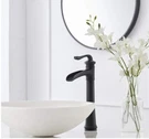 Bathlavish Vessel Sink Faucet Matte Black, Waterfall. Fixed Price $60.00.