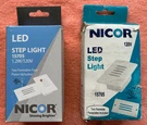2 Nicor Lighting Led Step Lights With Vertical & Horizontal Faceplates White. Fixed Price $25.55.