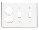 Leviton 88021-000 3-GANG 2-TOGGLE 1-DUPLEX Device Mount Combination Wallplate. Fixed Price $7.13.