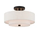 Livex Lighting 51083 Meridian 2 13"W Flush Mount Drum - Bronze. Fixed Price $173.96.