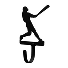 Wrought Iron Baseball Player - Wall Hook Small 4.75" (made In Usa). Fixed Price $26.99.