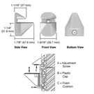 Set Of 2 Satin Chrome Adjustable Shelf Brackets Cr Laurence DL631SC Holds Glass. Fixed Price $16.88.