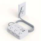 Us Plug Ac Outlet Multiprise Power Strip Braided Extension Cord Smart Home Elect. Fixed Price $18.00.
