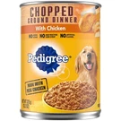 Pedigree Chopped Ground Dinner Canned Dog Food With Chicken 12 Pack 13.2 Oz. Fixed Price $24.79.