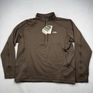 Drake Pullover Mens Large Brown Mst Breathlite Quarter Zip Hunting Top Fleece. Fixed Price $39.99.