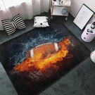 Washable Area Rugs Cover,american Football In Fire And Water Soft Floor .... Fixed Price $85.22.