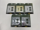 Lot Of 5 Stanley S832-691 1-TOGGLE Switch 2-PLUG Outlet Wall Plate Chrome. Fixed Price $7.64.