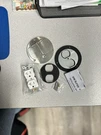 Fbox 975503-S 4" Round Dual Flip Lid Cover Nickel-plated Brass. Fixed Price $50.00.