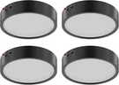 7" Dimmable Led Flush Lights With Emergency Backup - 4 Pack, Black. Fixed Price $433.99.