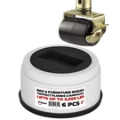 Iprimio Stackable Bed Risers, Fits Caster Wheels - Round, 6 Inch Lift, Heavy .... Fixed Price $66.44.