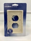 Creative Accents Wall Lighting Duplex Outlet Plate - Ivory Stone 869IVRY08. Fixed Price $14.99.