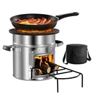 Vevor Camping Rocket Stove Wood Burning Portable With Carrying Bag. Fixed Price $69.99.