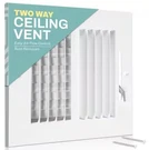 Home Intuition 10" X 6" 2-WAY Air Vent W/adjustable Damper, White. Fixed Price $13.19.