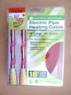 New Duck Electric Pipe Heating Cable 18FT Long 36 Watts 0.3 Amps -120VAC. Fixed Price $14.99.