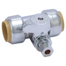 Sharkbite 3/4"X3/4''X1/4" Compression Tee Stop Valve Push Connect 24985A. Fixed Price $29.75.
